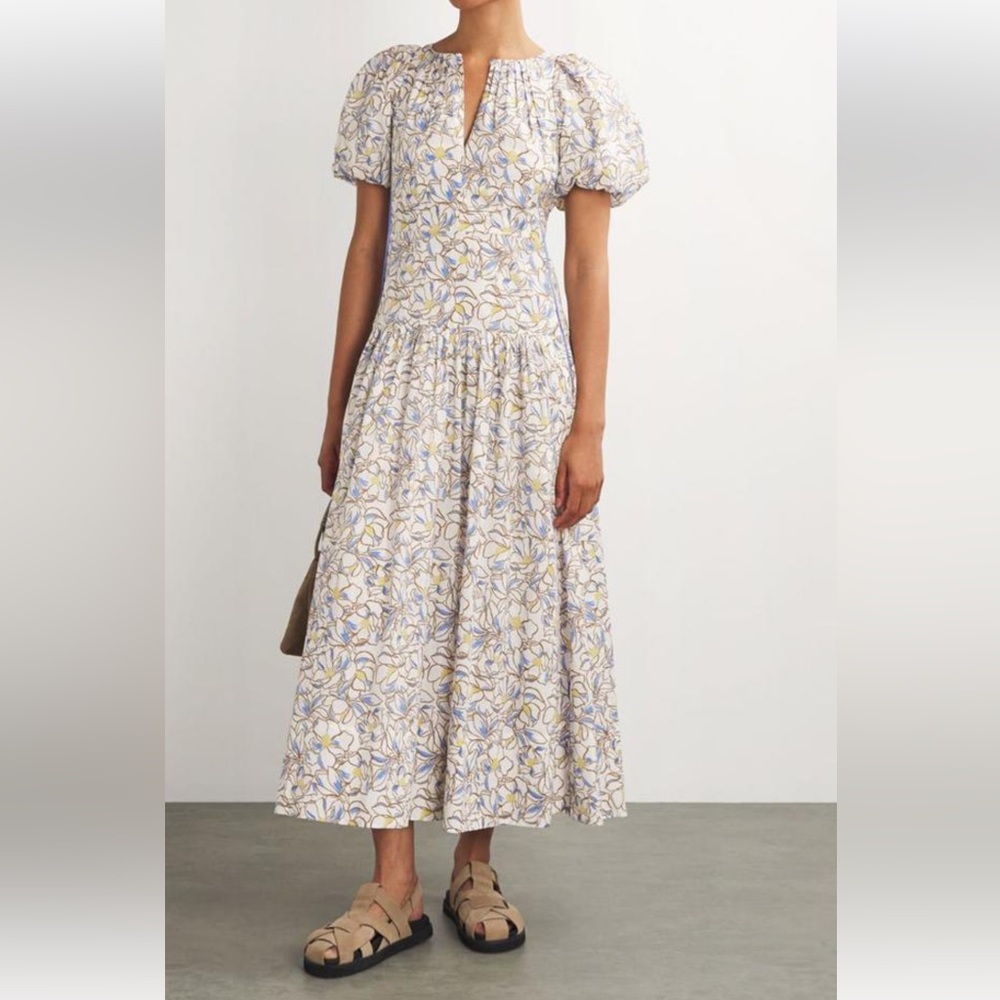 ME+EM Women’s Cotton Voile Printed Maxi Dress